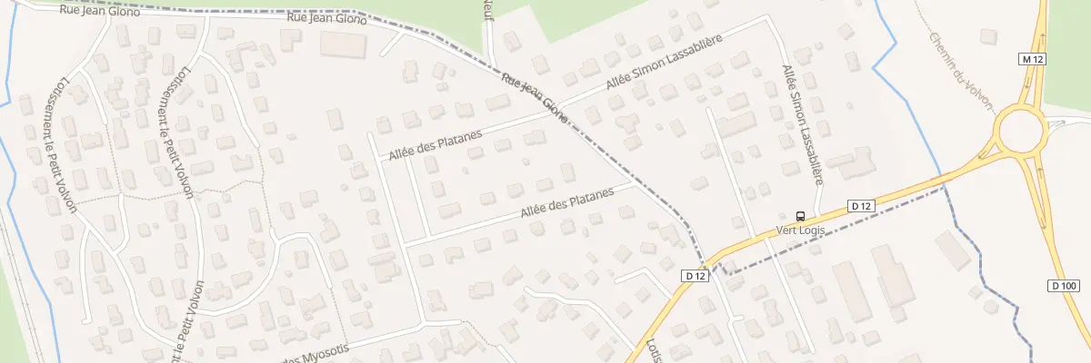 Plan du 4 All des Platanes à Veauche