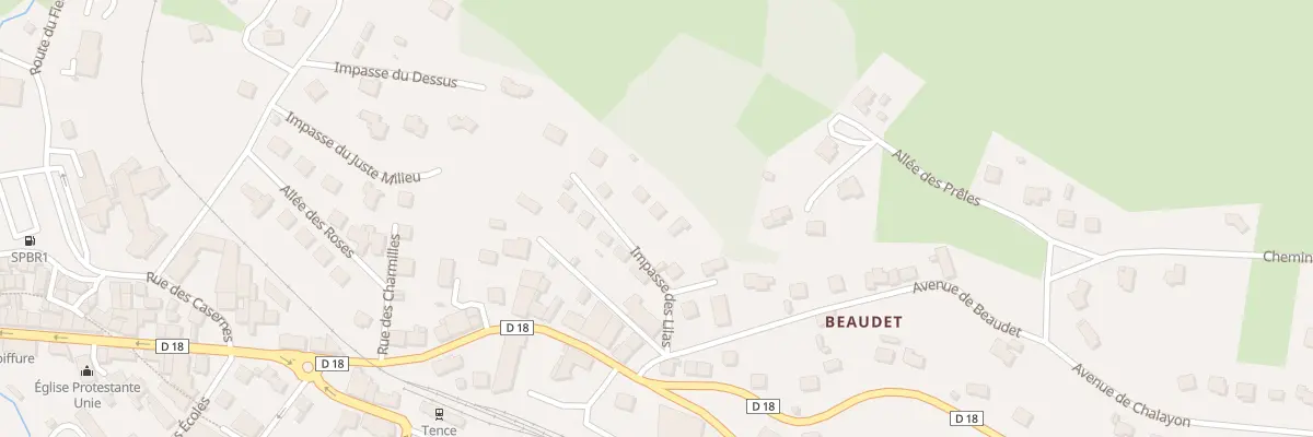 Plan du 251A Beaudet à Tence