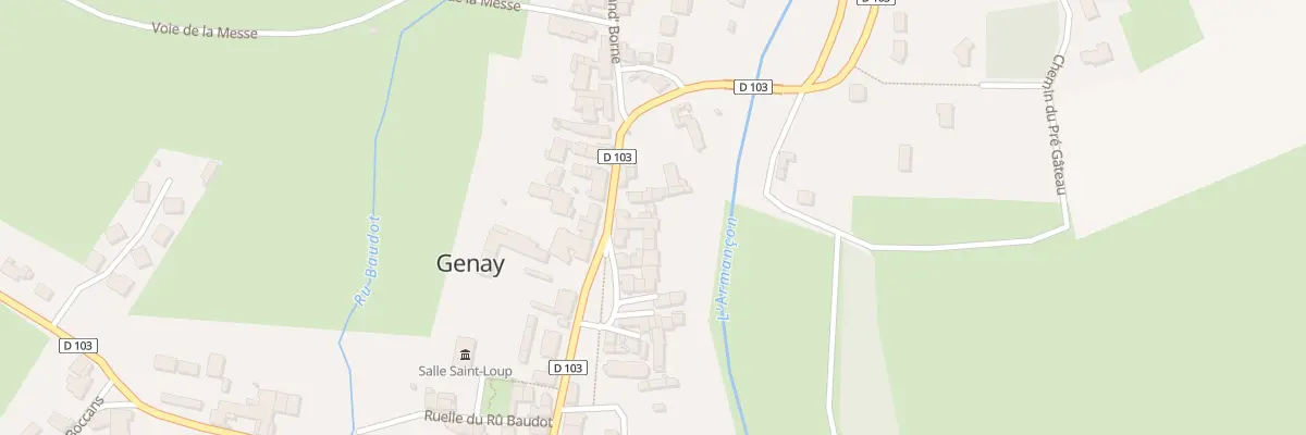 Plan du 16 Rue d’Armançon à Genay