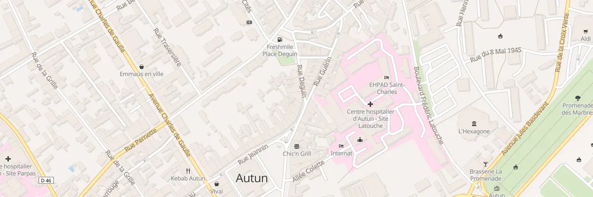 Plan du 1 Rue Deguin à Autun