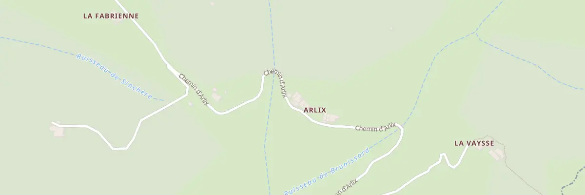 Plan du 1345 Che d’Arlix à Chirols