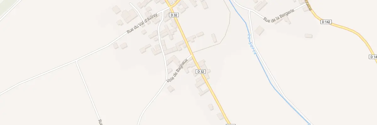 Plan du 10 Rte de Bagneux à Avirey-Lingey
