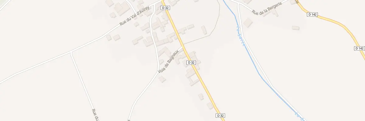 Plan du 12 Rte de Bagneux à Avirey-Lingey