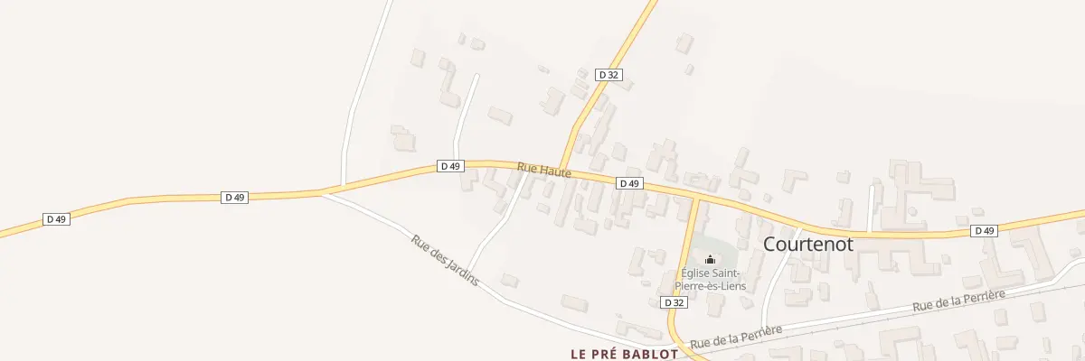 Plan du 37 Rue Haute à Courtenot