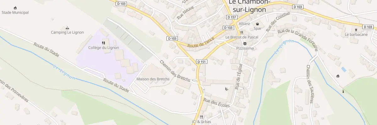 Plan du 1 Rue du Temple au Chambon-sur-Lignon