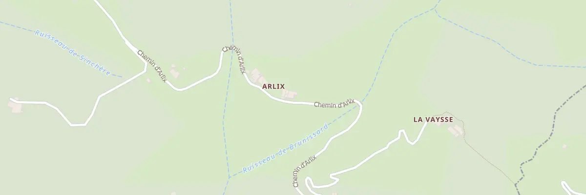 Plan du 1435 Che d’Arlix à Chirols