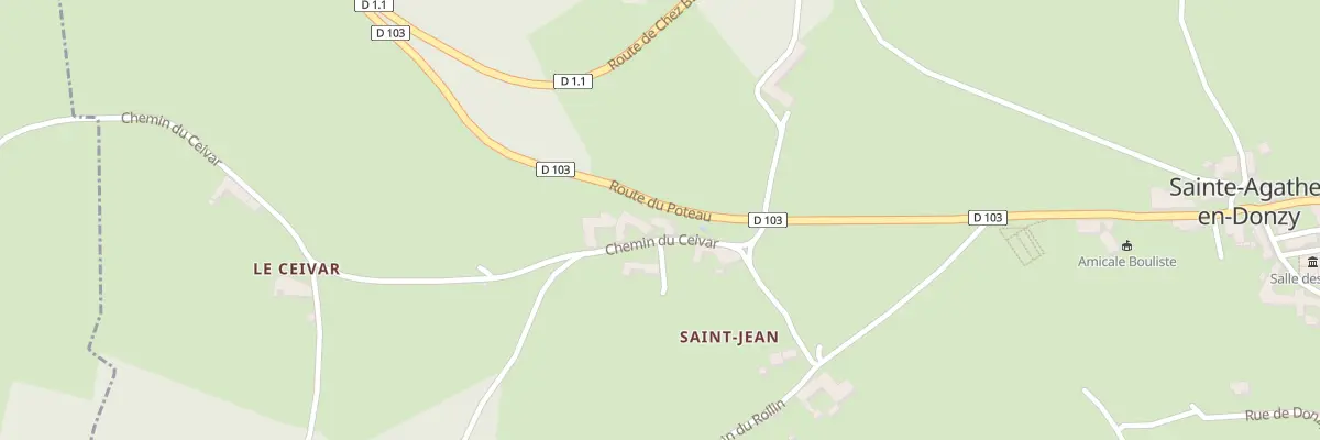 Plan du 64 Che du Ceivar à Sainte-Agathe-en-Donzy