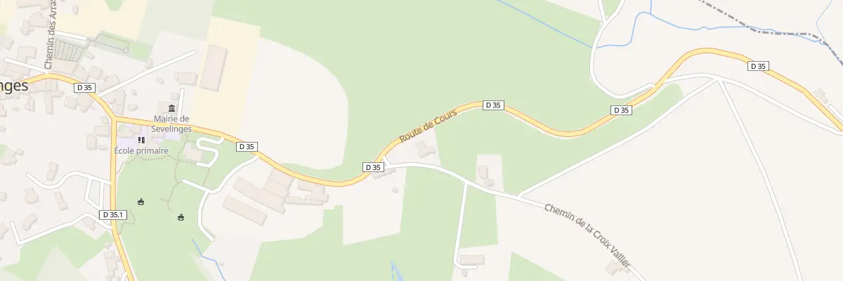 Plan du 374 Rte de Cours à Sevelinges
