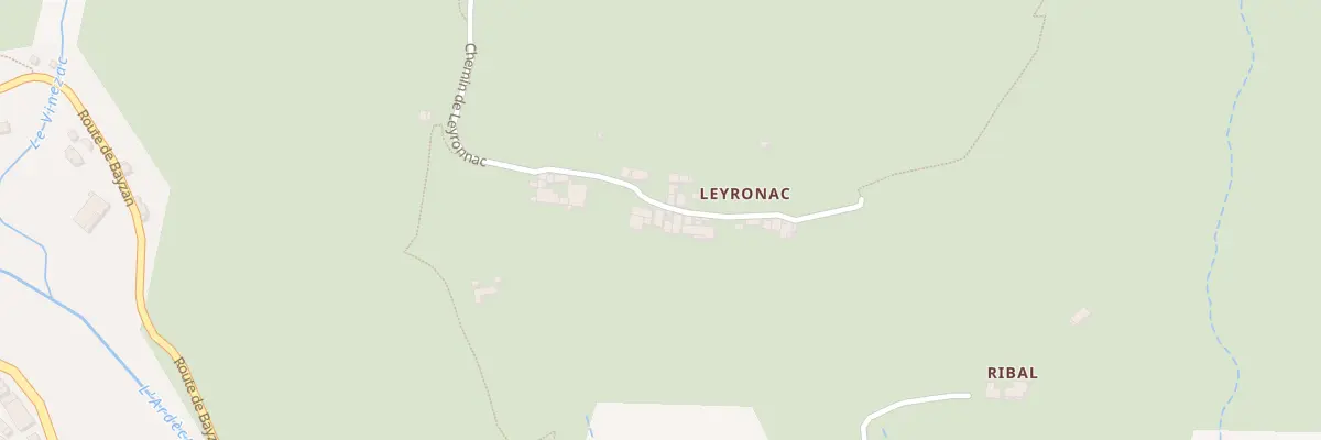 Plan du 600 Che de Leyronnac à Pont-de-Labeaume