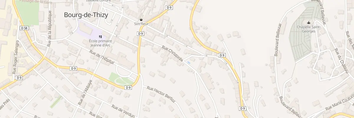 Plan du 18 Rue Christoree Bourg de Thizy à Thizy-les-Bourgs