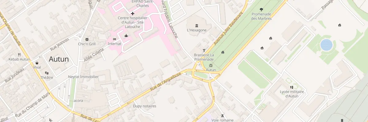 Plan du 1 Bd Fréderic Latouche à Autun
