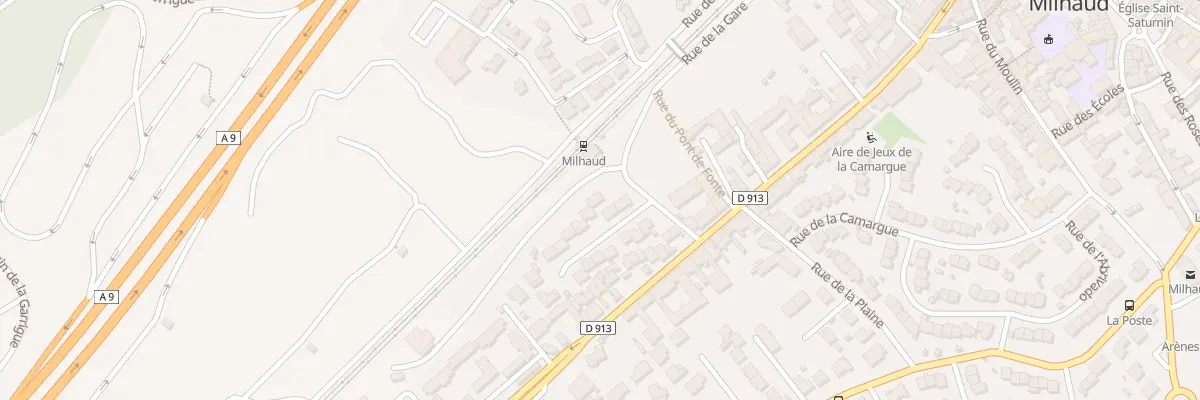 Plan du 1 Rue de la Gare à Milhaud