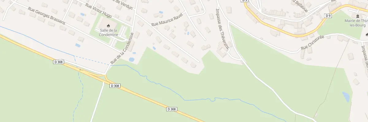 Plan du 12 Rue Georges Bizet à Thizy-les-Bourgs