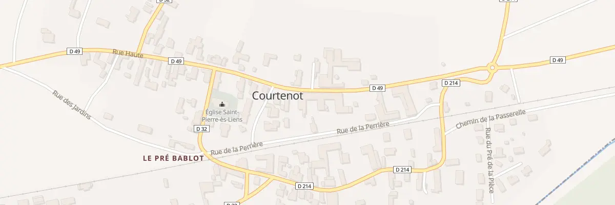 Plan du 9 Rue Haute à Courtenot