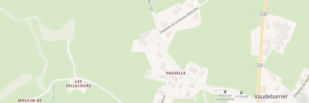 Plan du 5104 Les Vercheres de Vauzelle à Vaudebarrier