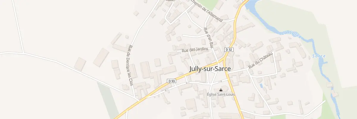 Plan du 1 Rue des Jardins à Jully-sur-Sarce