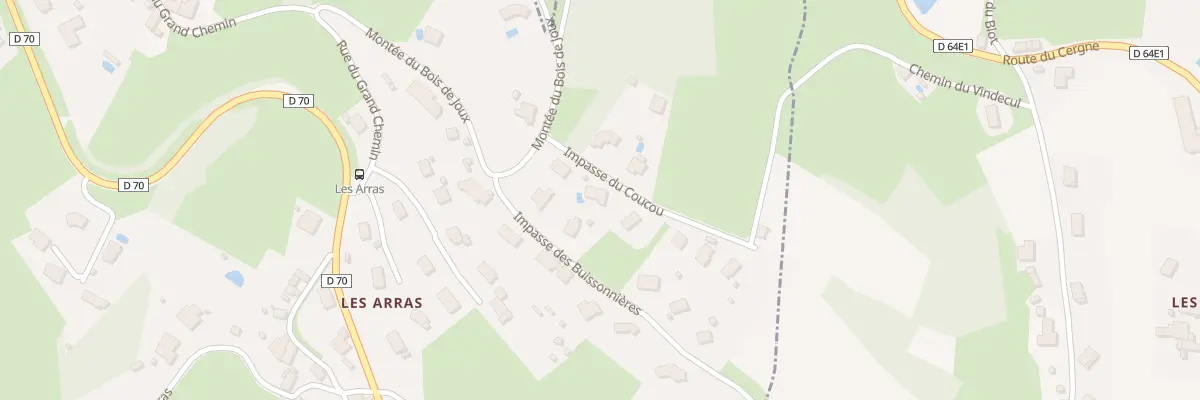 Plan du 68 Imp du Coucou à Sevelinges