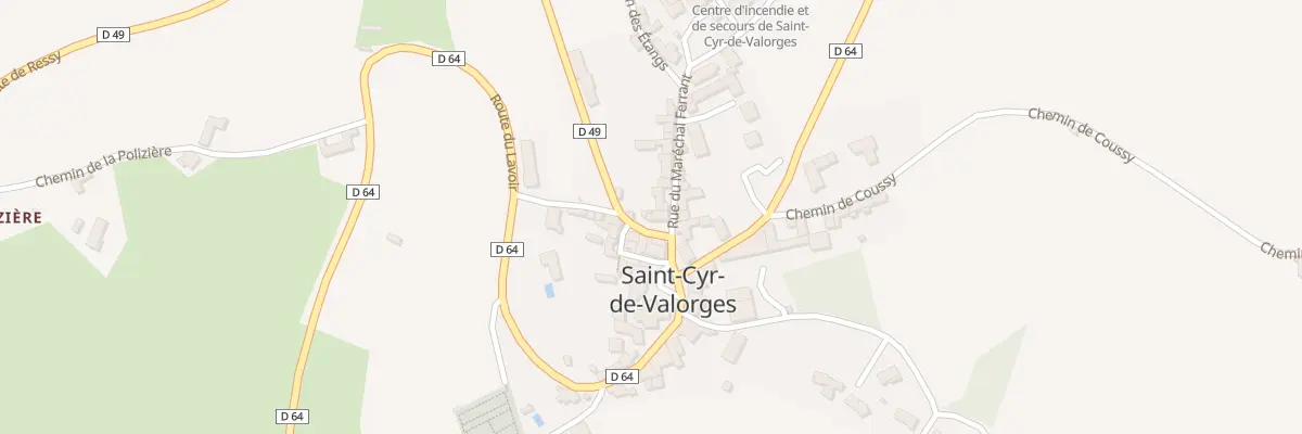 Plan du 25 Rue du Maréchal Ferrant à Saint-Cyr-de-Valorges