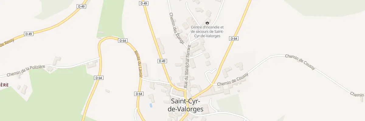 Plan du 91 Rue du Maréchal Ferrant à Saint-Cyr-de-Valorges