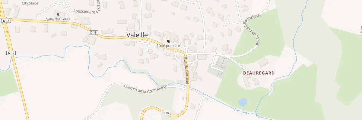 Plan du 18 Rte du Garollet à Valeille