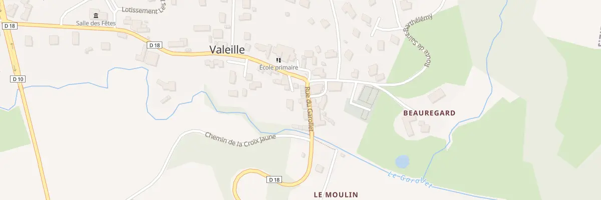 Plan du 36 Rte du Garollet à Valeille