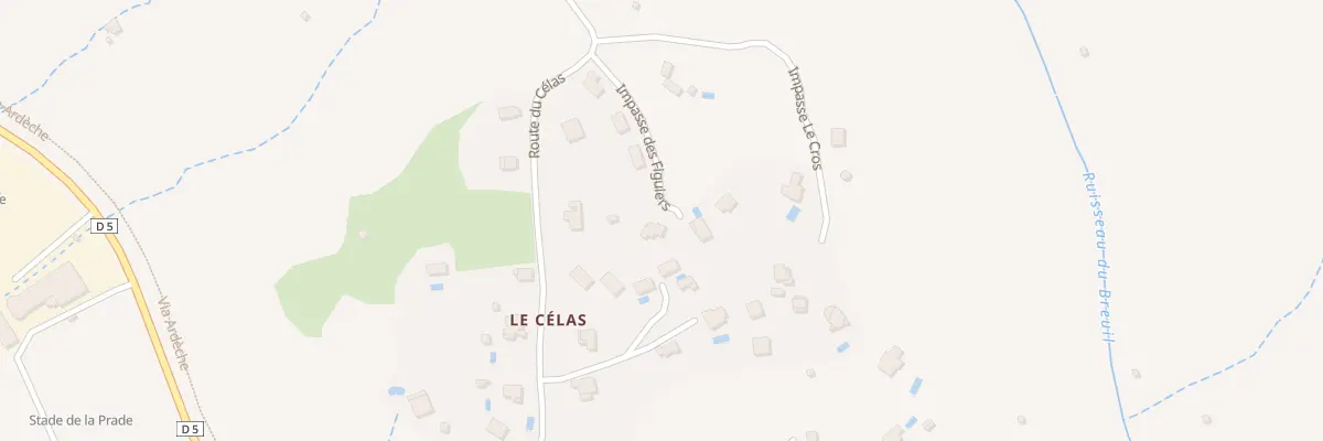 Plan du 6088 Le Celas à Largentière