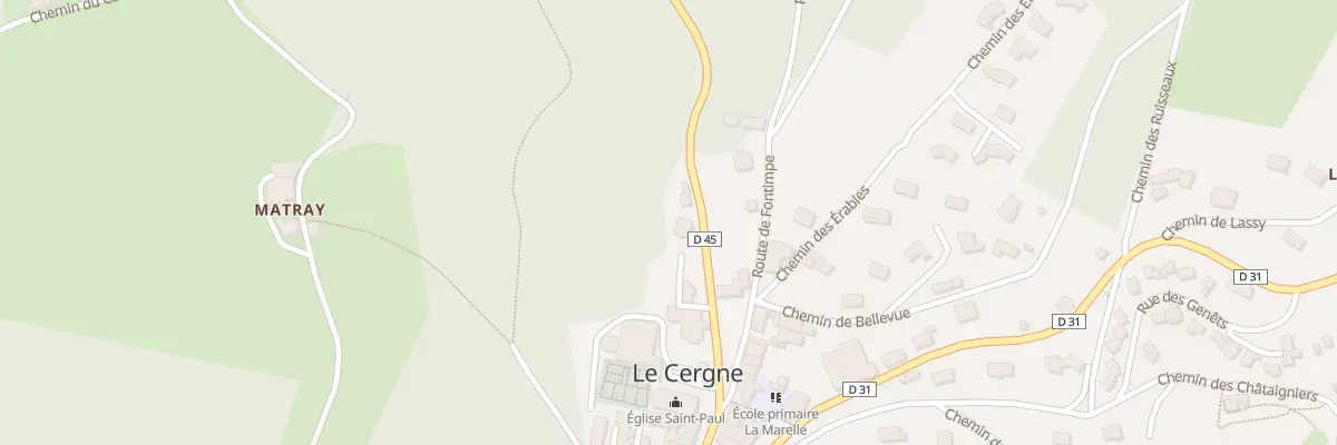 Plan du 111 Rte d’Arcinges au Cergne