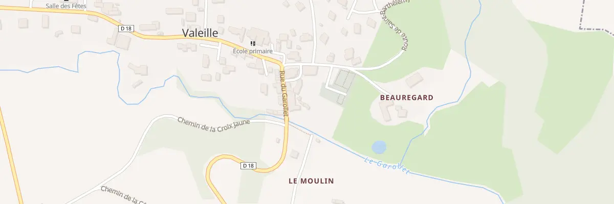 Plan du 51 Rte du Garollet à Valeille