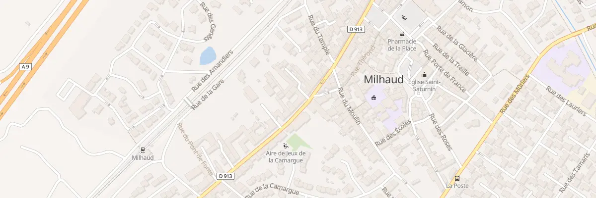 Plan du 50 Rte de Montpellier à Milhaud