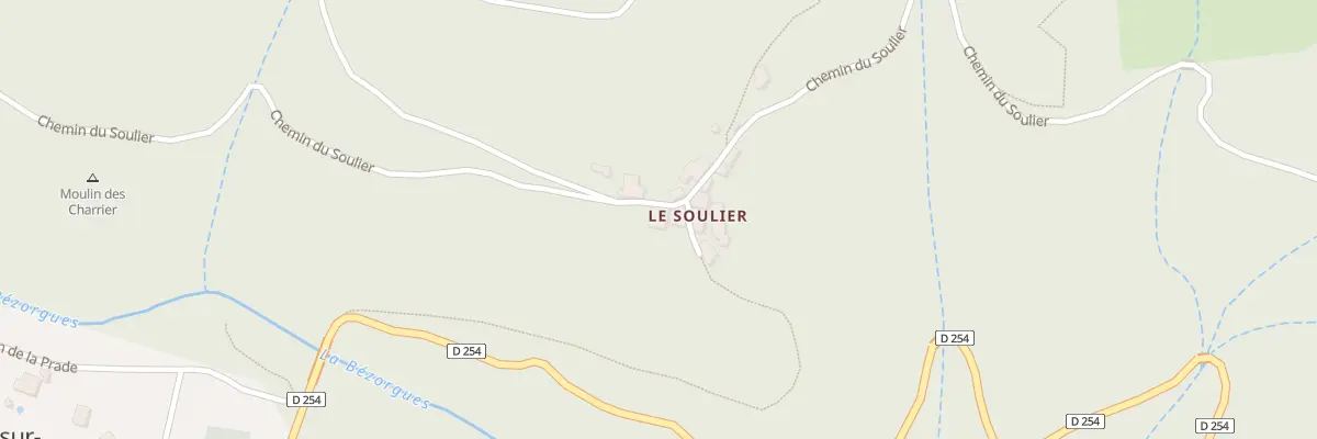 Plan du 5172 Le Soulier à Labastide-sur-Bésorgues