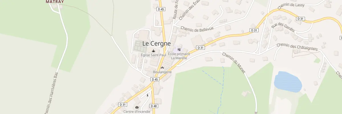 Plan du 68 Rue de la Fontaine au Cergne
