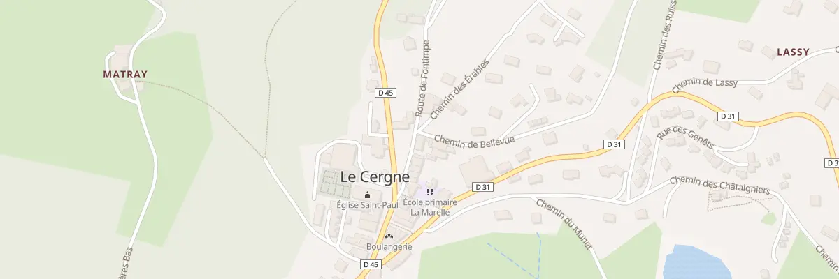 Plan du 5192 Le Bourg au Cergne