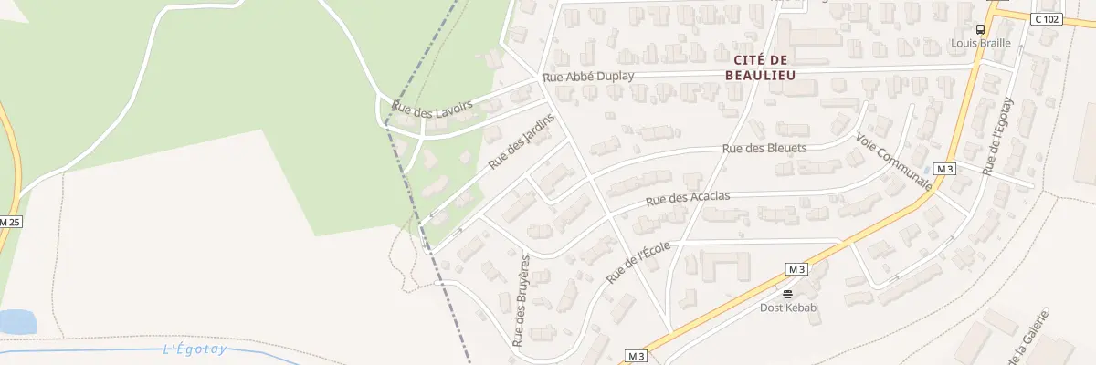 Plan du 22 Rue des Bleuets à Roche-la-Molière