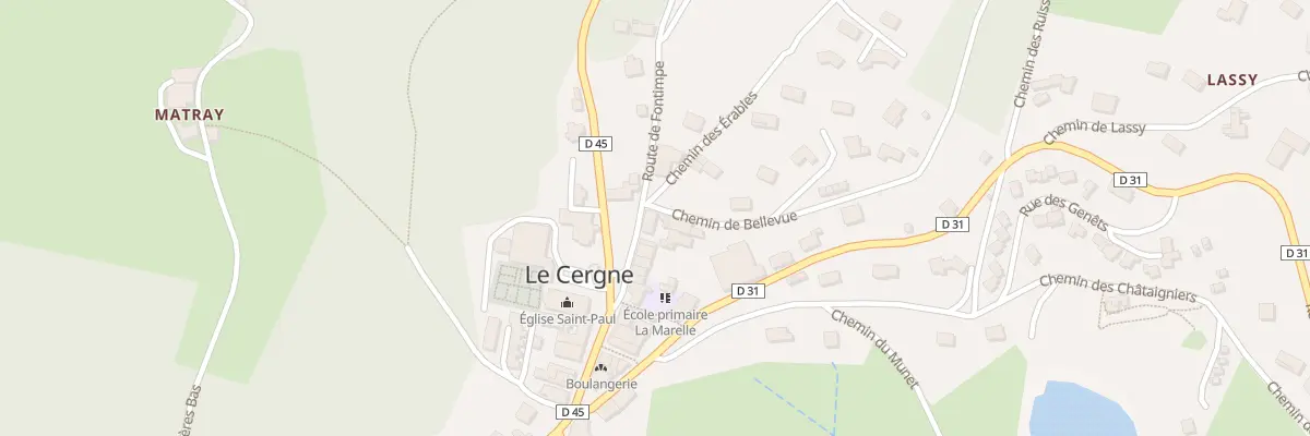Plan du 5193 Le Bourg au Cergne