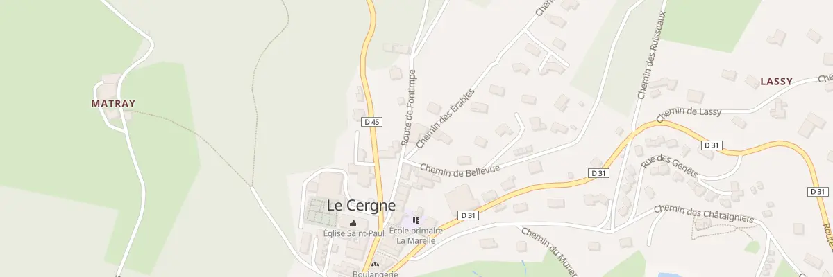 Plan du 25 Che des Erables au Cergne