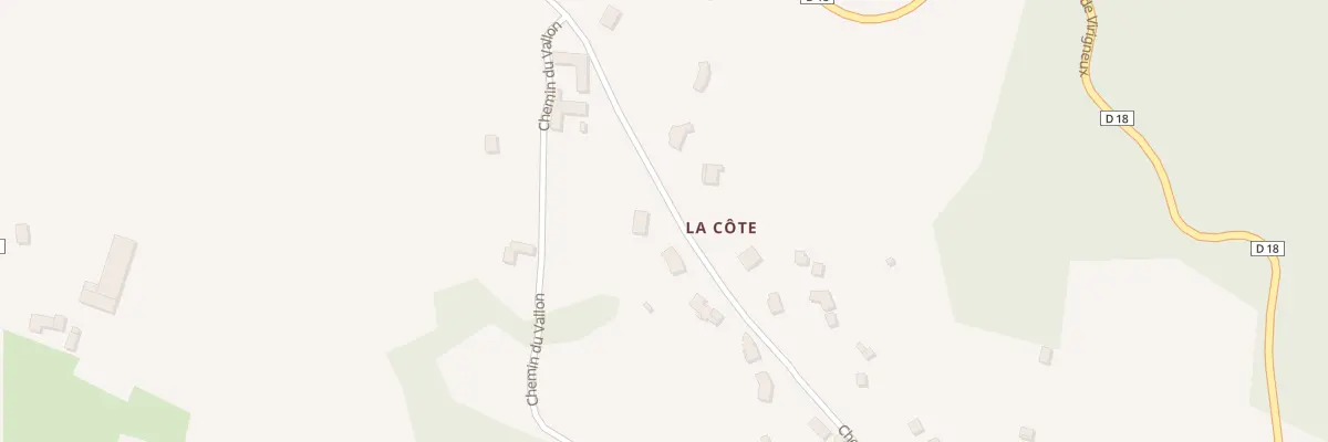 Plan du 594 Che de la Cote à Valeille
