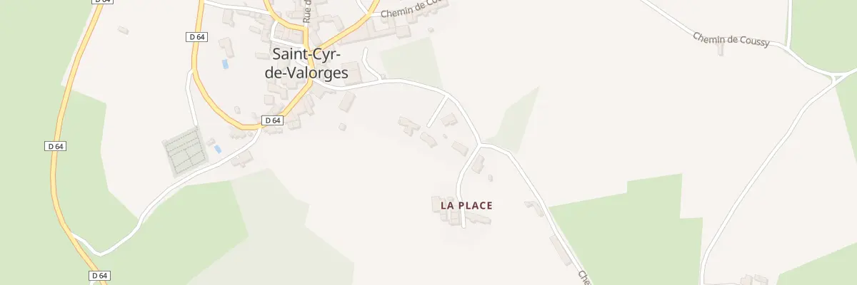 Plan du 45 Pl des Jeux de Boules à Saint-Cyr-de-Valorges