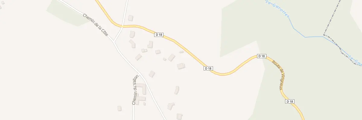 Plan du 594 Rte de Virigneux à Valeille