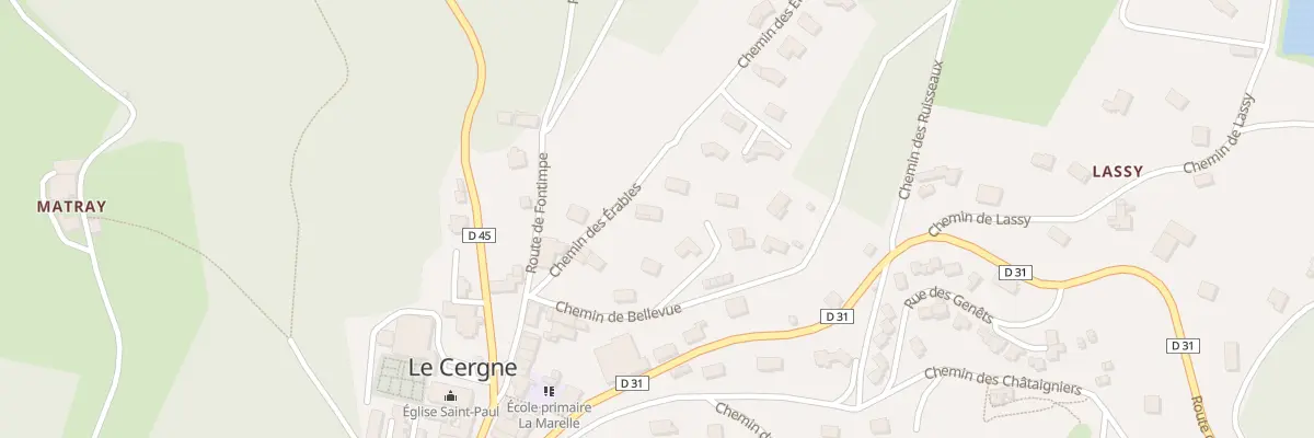 Plan du 95 Imp de Bellevue au Cergne