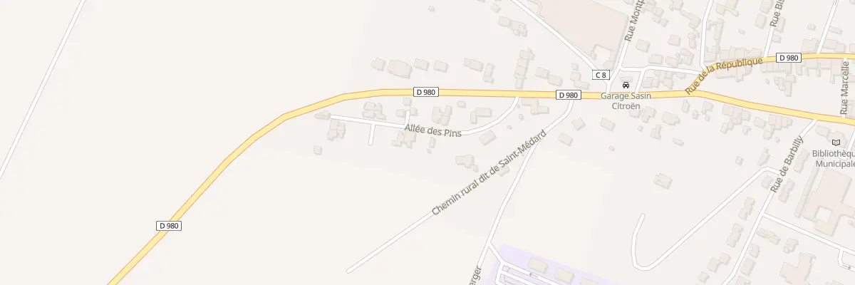 Plan du 7 All des Pins à Pontfaverger-Moronvilliers