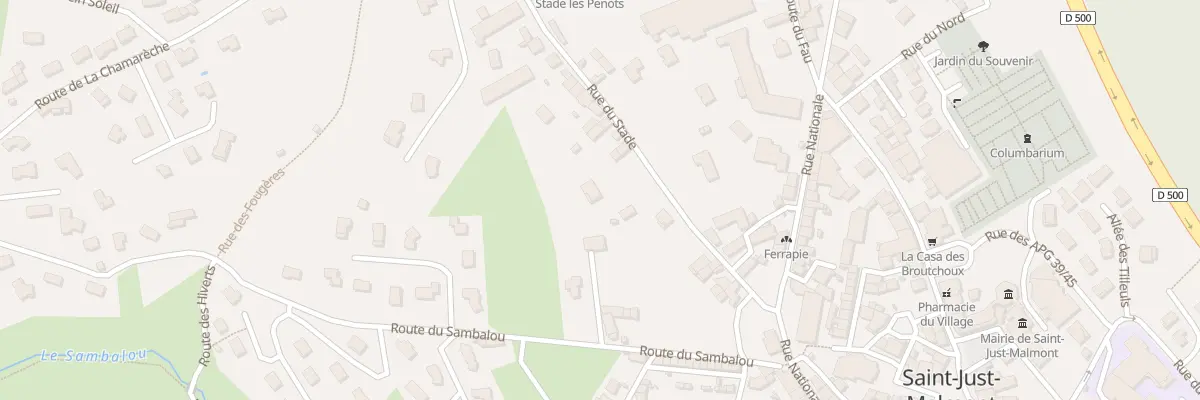 Plan du 5B Rue du Stade à Saint-Just-Malmont