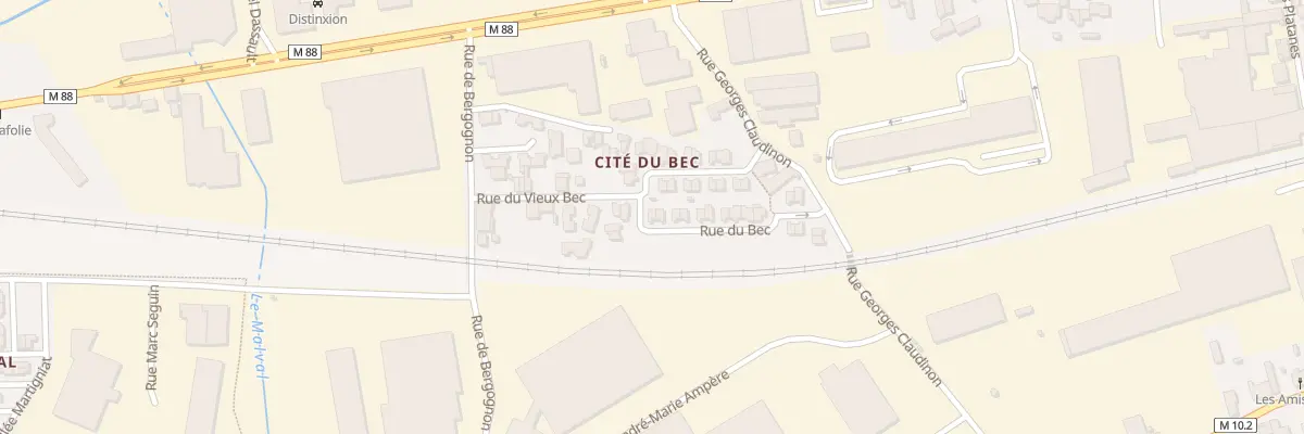 Plan du 24B Rue du Bec au Chambon-Feugerolles