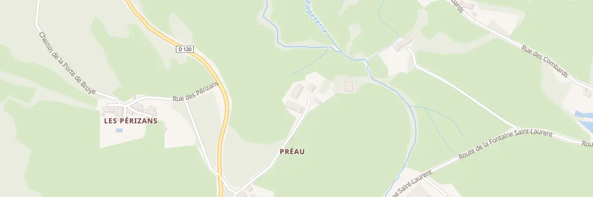 Plan du 1 Rue de Préau à Broye