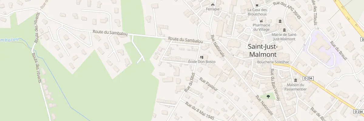 Plan du 12 Rue de la Sérve à Saint-Just-Malmont