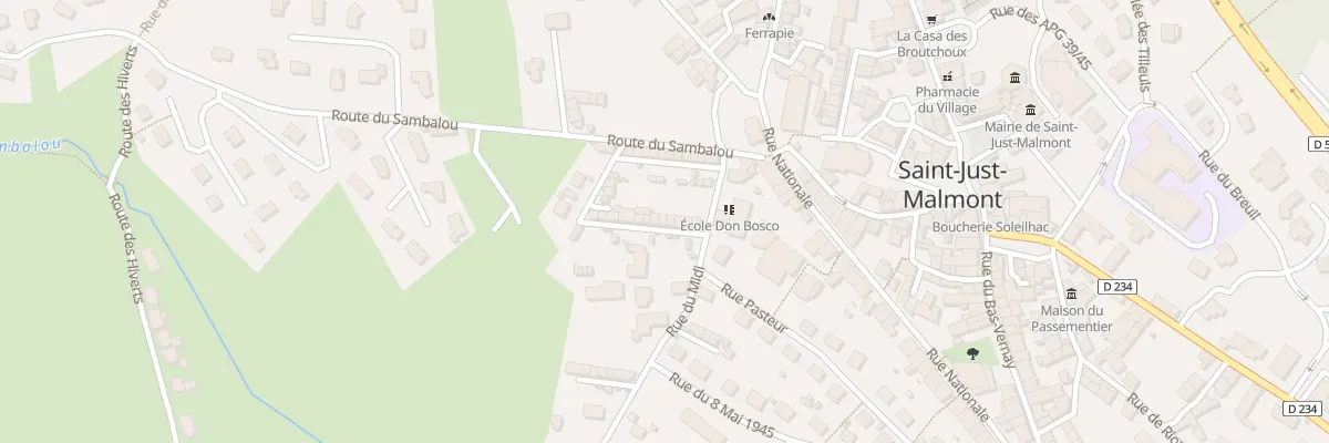 Plan du 10 Rue de la Sérve à Saint-Just-Malmont