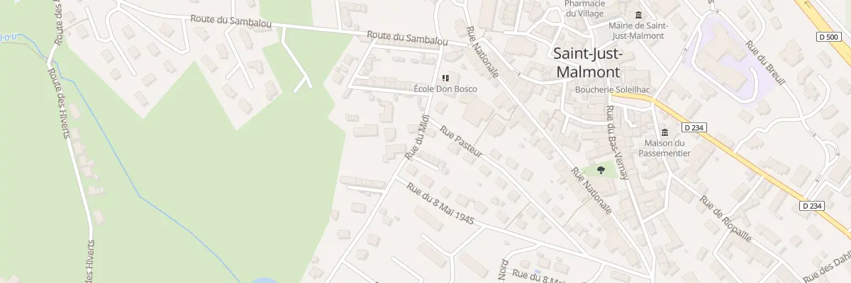 Plan du 3 Rue du Midi à Saint-Just-Malmont