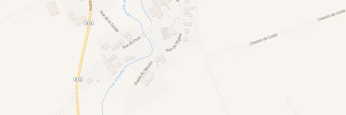 Plan du 1 Rue de l’Eglise à Soudé