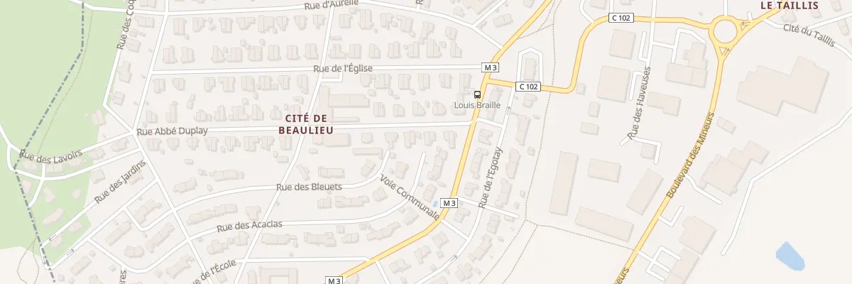 Plan du 7 Rue Abbe Duplay à Roche-la-Molière