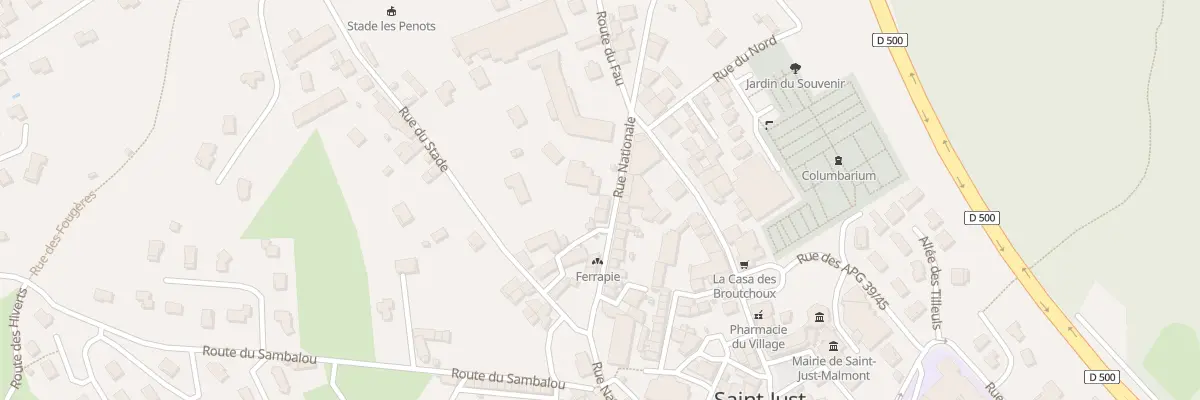 Plan du 6 Rue Nationale à Saint-Just-Malmont