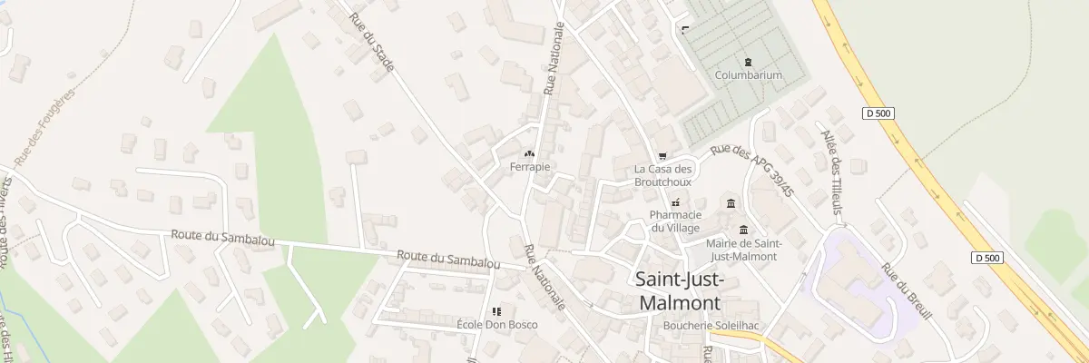 Plan du 1 Imp de la Toune à Saint-Just-Malmont